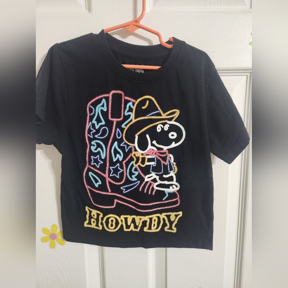 Cowboy Snoopy Peanuts Black T-Shirt